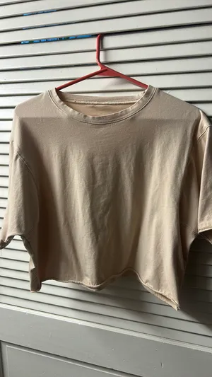 Cropped Shirt Tan thumbnail 1