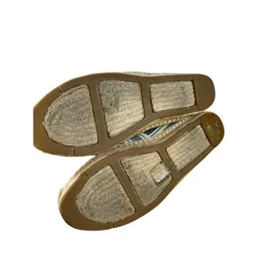 Tory Burch Beige‎ Blue Striped Fabric Espadrille Flat Slip-On Shoes 9.5 Designer thumbnail 5