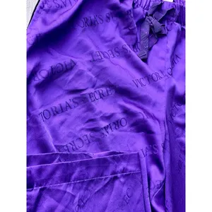 Victoria's Secret Purple Satin Pajama PJ Pants Women's S thumbnail 2