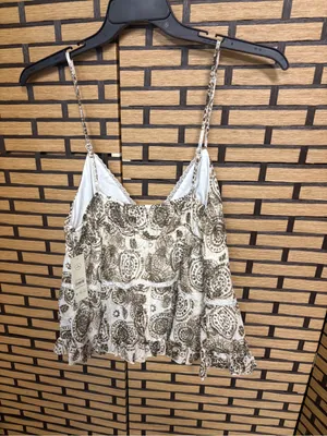 No Boundaries Brown And White Tank Top Size XL thumbnail 2