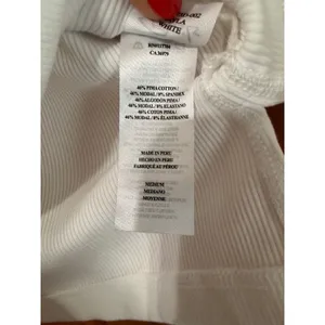 RAILS Mayla Sleeveless Henley Tank Top Women's Medium White Ribbed Knit M‎ thumbnail 6