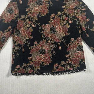 MSK Womens Whimsigoth Dark Romantic Cardigan Large Beaded Dark Floral Grunge thumbnail 3