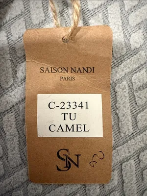 Saison Nandi Braided Camel Corded Belt with Gold Marble Colored Accent Buckle thumbnail 6