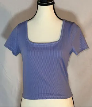 Hollister • Baby Tee Crop • Lilac Must-Have Collection • Size Medium thumbnail 1