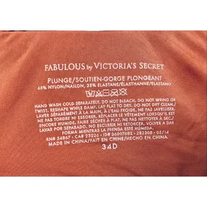 Victoria's Secret Fabulous Push Up Bra Copper Brown 34D Padded thumbnail 5
