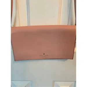 Kate Spade Pink Clutch Crossbody New Canvas Gold Plated thumbnail 3