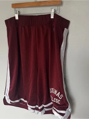 Champion 90’s Maroon Women's Athletic Basketball Shorts with White Trim thumbnail 2