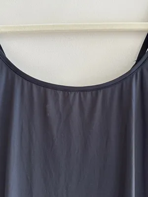 SKIMS Fits Everybody Slip Dress, Black/Onyx, Athleisure Mini, Size Large thumbnail 14