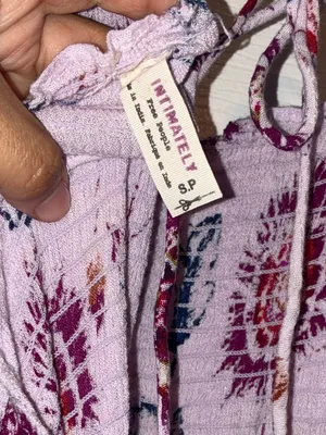 Free People Intimately Garden Party Lavender Boho Floral Maxi Dress Size small thumbnail 4
