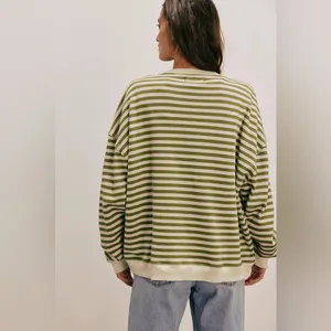 Free people Classic Striped Oversized Crewneck thumbnail 2