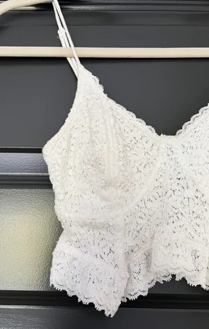 Free People NWT bustier sleeveless cami top ivory size XS thumbnail 2