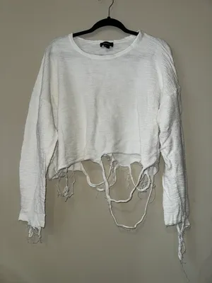 Ripped Up Crop Sweater thumbnail 1