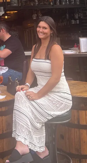Abercrombie White and Black Crotchet Maxi Dress thumbnail 1