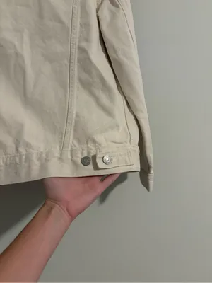 Levi’s Cream Trucker Denim Jacket size Small White thumbnail 7