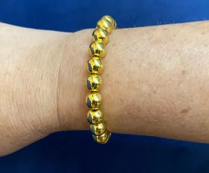 NWT Handcrafted Gold Beaded Bracelet thumbnail 1