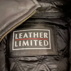 Vintage Leather Limited Brown Black Genuine Leather Belted Jacket Size Large thumbnail 2