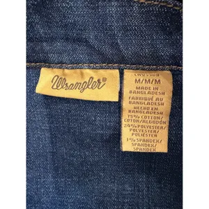 Wrangler Blue Denim‎ Vest Medium Red Paisley Western Rodeo Cowgirl thumbnail 6