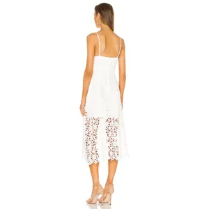 ASTR the‎ Label Lace A-Line White Midi Dress Size Small thumbnail 2