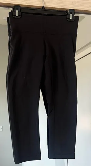 Lululemon Pants Women 4 Black Pull On Compression Cropped Leggings High Waist thumbnail 1