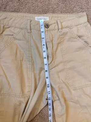 Happily Grey Carpenter Wide-Leg Pants | Size 3/26 | Tan thumbnail 6