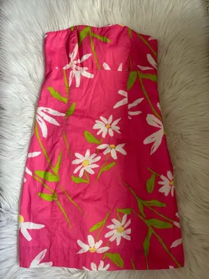 Lilly Pulitzer Strapless Dress Pink like new thumbnail 2