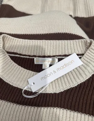 Moon & Madison Striped Sweater Knit thumbnail 4