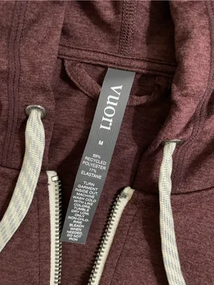 Vuori NWOT Halo Performance Hoodie Heather Red Full-Zip sweatshirt M thumbnail 6