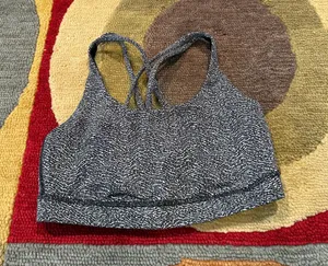 Lululemon Athletica Energy Sports Bra Black White Zen Pattern Women’s Size 6 thumbnail 1