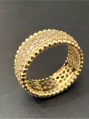Unsigned Gold-plated Pave Crystal CZ Band Eternity Ring Size 8. thumbnail 6