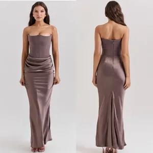 House of Cb size M A-C 'Persephone' Smoke Strapless Corset Maxi Dress thumbnail 2