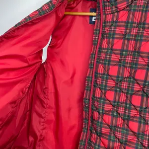 Lands End FeatherFree Quilted Insulated Puffer Vest Red Plaid Womens Plus 1X thumbnail 6