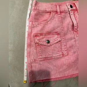 Aerie Pink Demin Mini Skirt Size XS‎ thumbnail 8