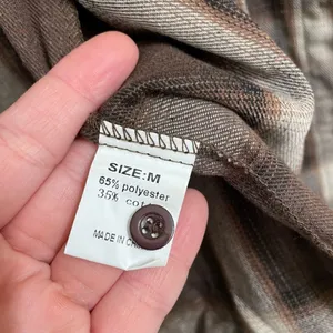 Baylor Brown Flannel Fall Winter Button Down Flannel Small NWT thumbnail 5