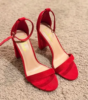 Lulus Velvet Ankle Strap Heels thumbnail 1