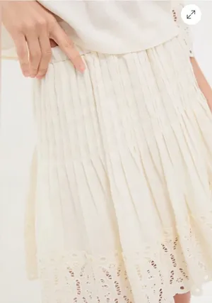 Tuckernuck Cream A-Line Skirt Adele Linen Ivory thumbnail 1