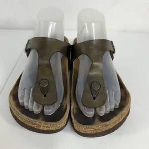 Birkenstock Gizeh 37 US 6 Sandals Metallic Bronze‎ Birko-Flor Thong Women's thumbnail 5