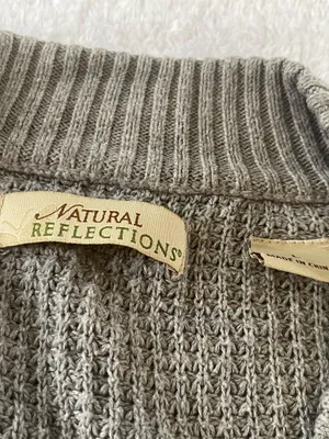 Women’s sweater gray size large natural reflections. SKU 2122 thumbnail 2