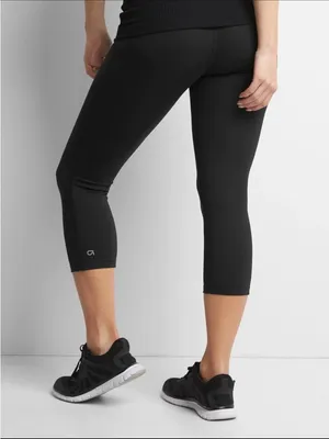 Gap Maternity Black Full Panel Leggings GapFit Blackout Cropped Women’s Size XS thumbnail 2