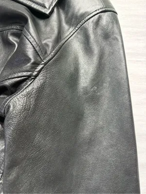 Vintage Jacqueline Ferrar Lambskin Leather Belted Jacket Black M 90s thumbnail 10