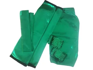 Designs for Dance Green Costume Set Cropped Tank Sequin Arm Covers Size Medium thumbnail 1