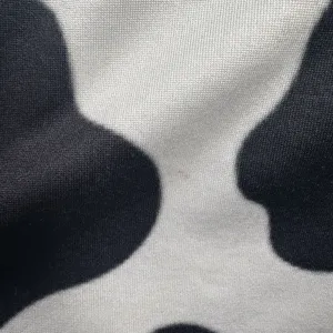 Women’s XS Black White Cow Print Mini Dress Spaghetti Strap Skater Casual thumbnail 8