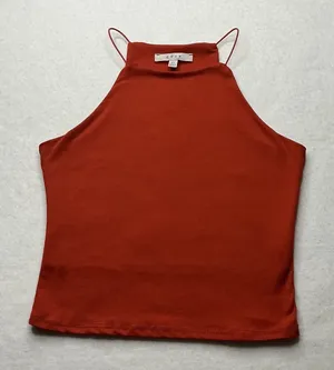 Gaze Womens High Neck Halter Tank Top Red XS thumbnail 1