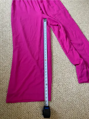 NWT Nine West Pink High Rise wide leg lined pant size large thumbnail 5