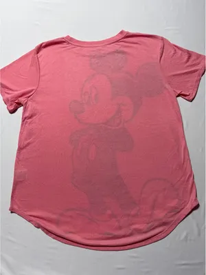Disney Mickey Mouse Blush Pink XL T-Shirt with Big Retro Vib thumbnail 6