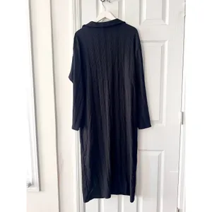 Free People Beach Black Endless Summer Aster Collar Midi Tunic Dress Large thumbnail 4