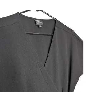 Bobeau Black Wrap Dress Short Sleeve V-Neck Side Tie‎ Small Office Chic Classic thumbnail 8