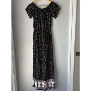 Bleuh Ciel Boho Floral Maxi Elastic Waist Dress thumbnail 4