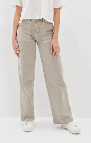 AE American Eagle Stretch Super High-Waisted Baggy Wide-Leg Relaxed Jean Pant thumbnail 1