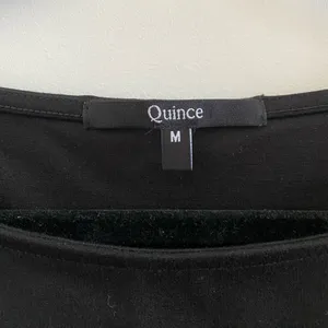 Quince Black Ultra Stretch Ponte Knit Cap Sleeve Dress Size Medium Minimalist thumbnail 5