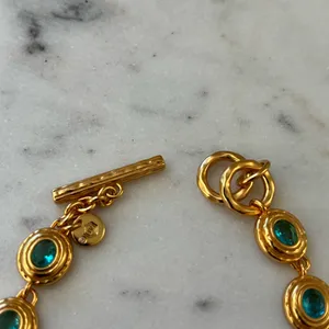 NWOT Julie Vos Gold Bracelet with Turquoise Accents thumbnail 6